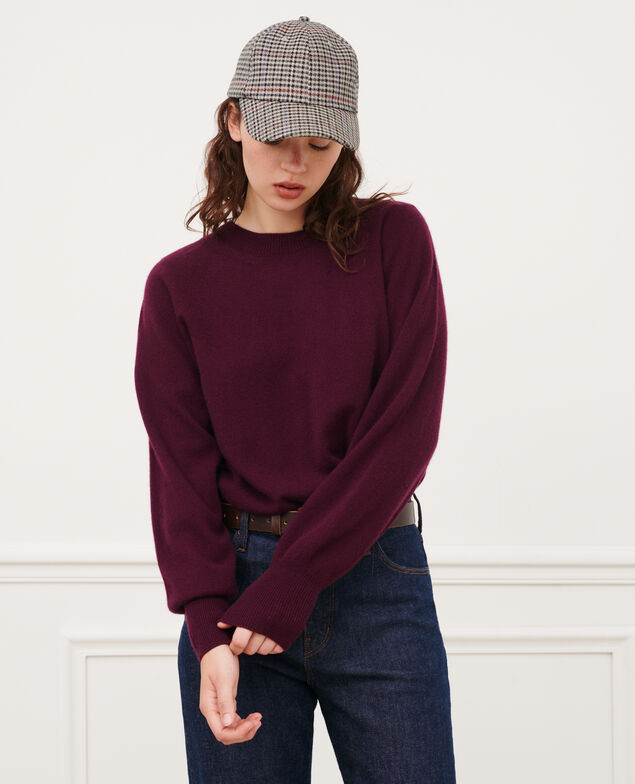 Pullover mit Rundhalsausschnitt aus Kaschmir 8854 18 wine