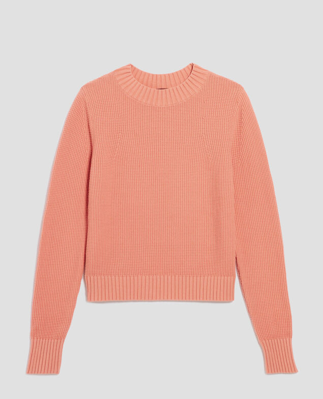 Pullover mit Rundhalsausschnitt aus Baumwolle H111 shell coral