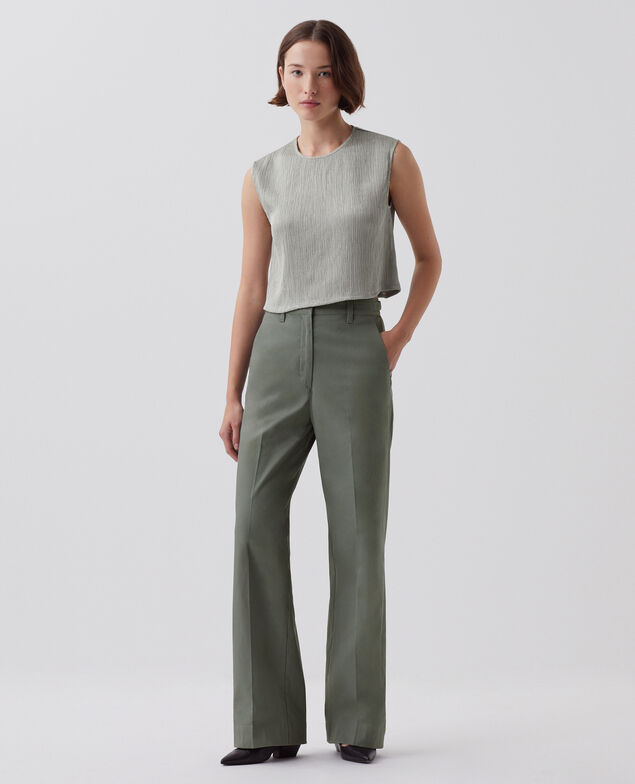 Ärmelloses strukturiertes  Top J050 shadow gray