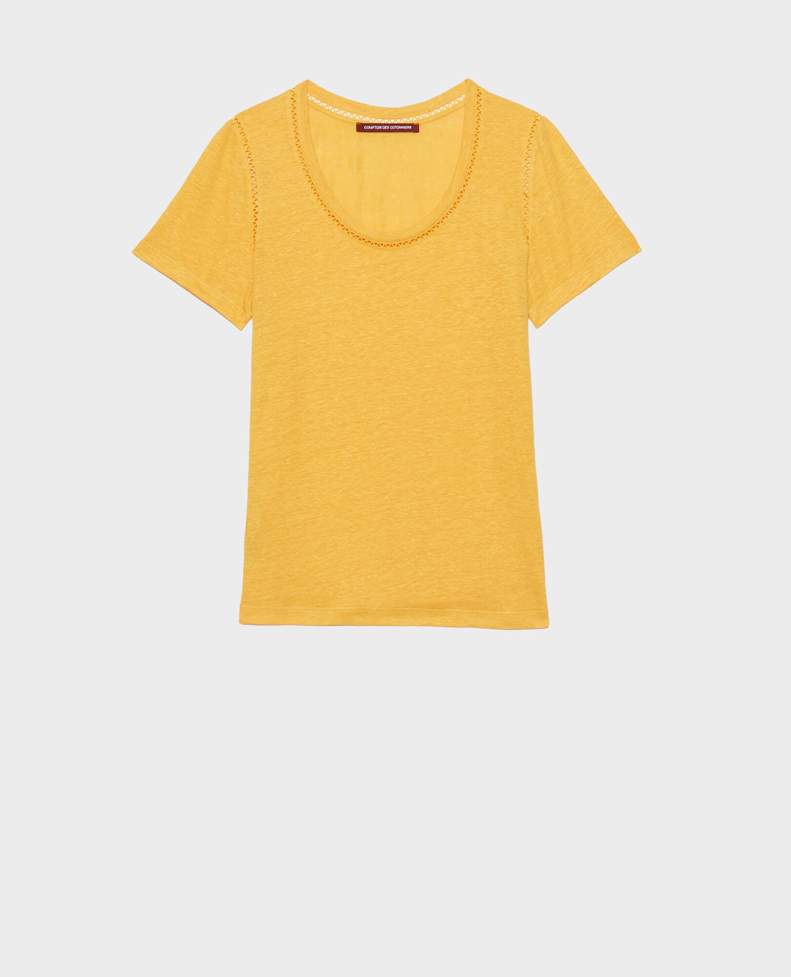 T-Shirt aus Leinen Spectra yellow Lye