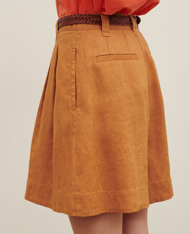 Weite Shorts aus Leinen 0320 almond brown