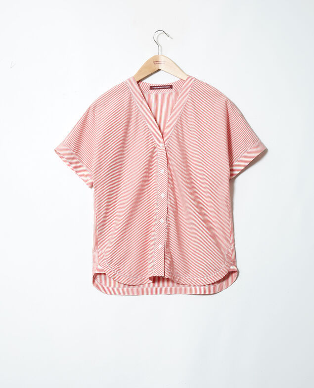 Gestreifte Bluse Ss molten lava