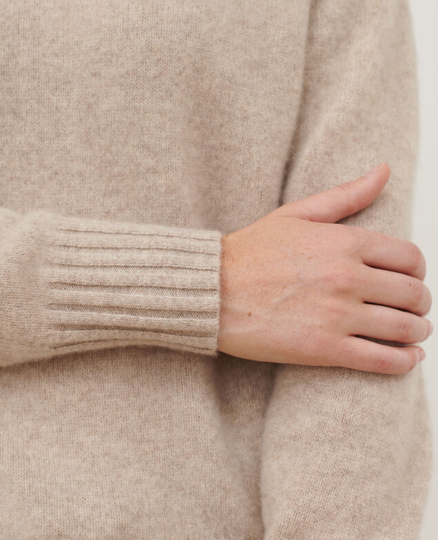 Pullover mit hohem Kragen aus Kaschmir