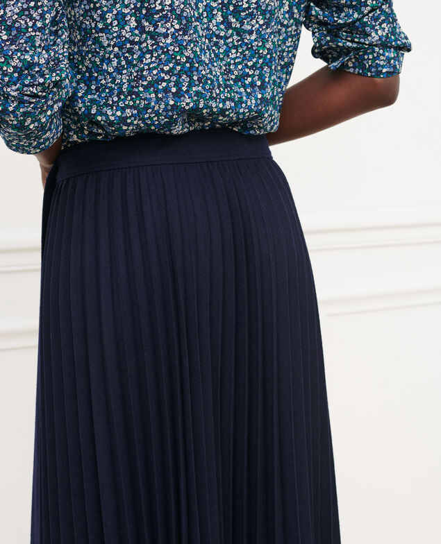 Plissee-Rock aus Flanell 7012c 69 navy