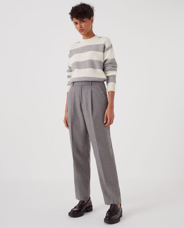 Gerade Hose aus Wolle U060 gray