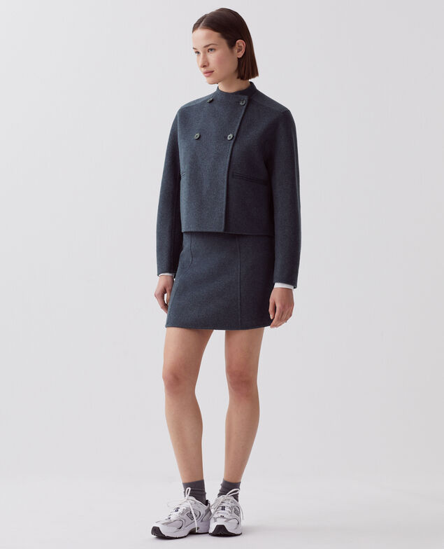 Kurze, doppelseitige Jacke I680 blue nights