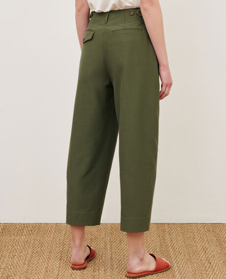 PEGGY - Hose aus Jersey-Twill 0571 thyme green 3spj020p04