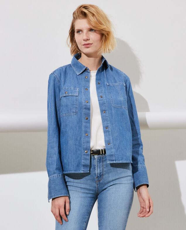 Jeanshemd mit Taschen Denim medium wash