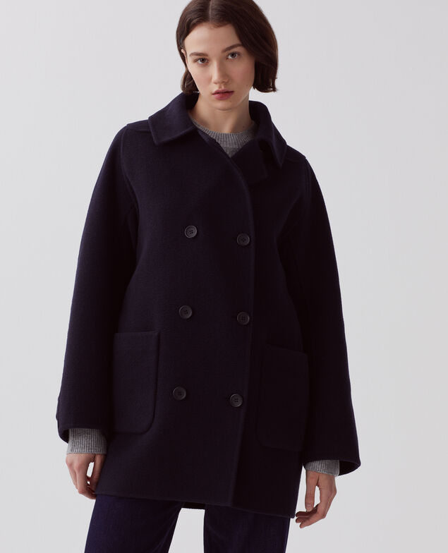 Halblanger, doppelseitiger Cardigan U690 navy