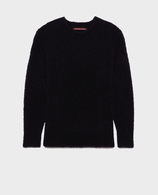 Pullover aus Mischwolle mit Rundhalsausschnitt 8841 69 navy