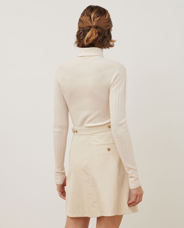 Rollkragenpullover aus Merinowolle 8843 00 white 2wju048w20