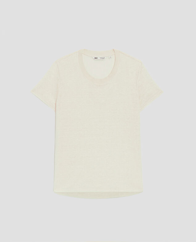 AMANDINE -  T-Shirt mit Rundhalsausschnitt aus Baumwolle H410 tender yellow