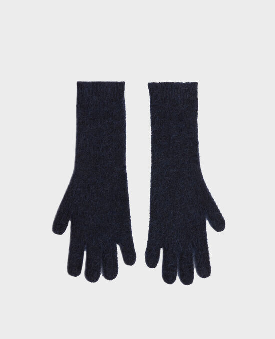 Handschuhe aus Alpakamischwolle A692 Navy