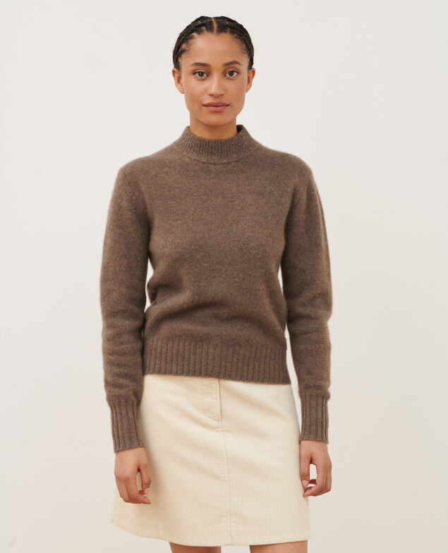 Pullover mit hohem Kragen aus Kaschmir
