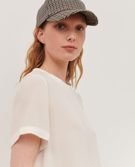 CORINNE - T-Shirt aus Seide 01 white 2sto013s01