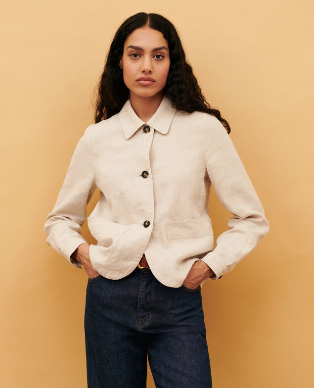 Leinenjacke 0310 beige natural