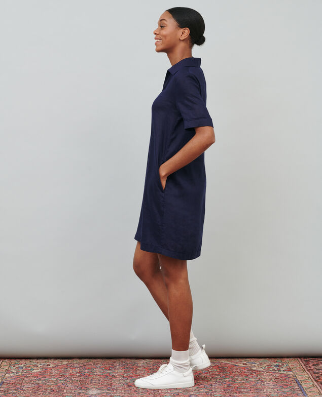 DAISY - Ikonisches Kleid aus Leinen 68 blue