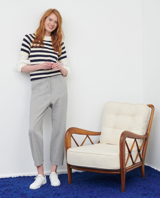 JOSÉPHINE - Joggerhose aus Wolle 04 lightgrey