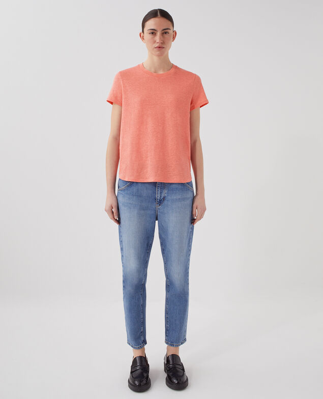 AMANDINE - T-Shirt mit Rundhalsausschnitt aus Baumwolle U120 pink