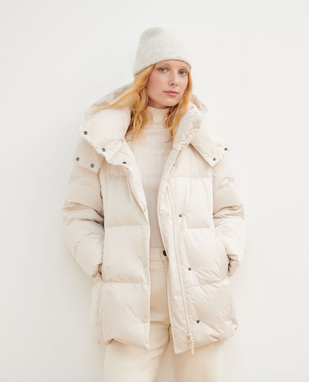 MARGOTTE – Halblange Daunenjacke A011 off white