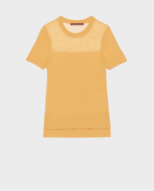 Top mit kurzen Ärmeln 0460 ochre yellow