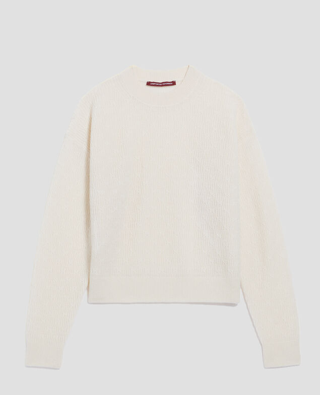Pullover mit Zierstrick I010 glass green beige