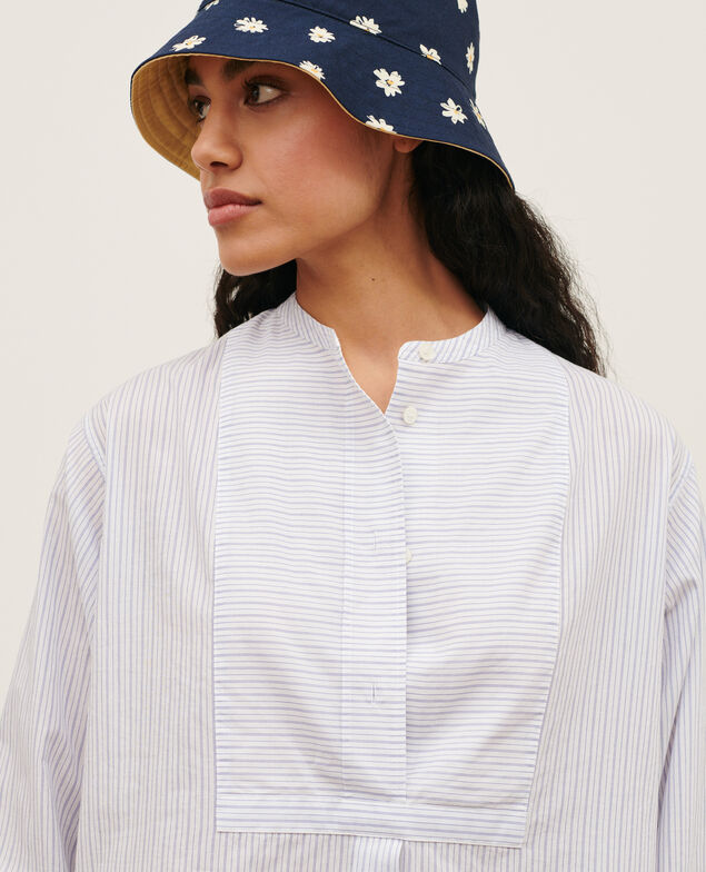 Bluse im Hemdstil aus Baumwolle 0622 blue medium stripes 3ssh289c21
