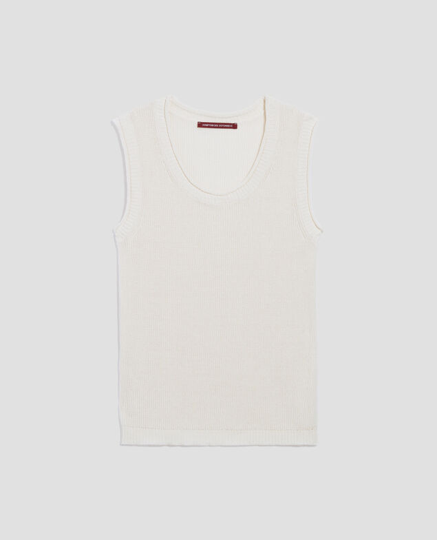 Langes Top aus Leinen H303 white swan