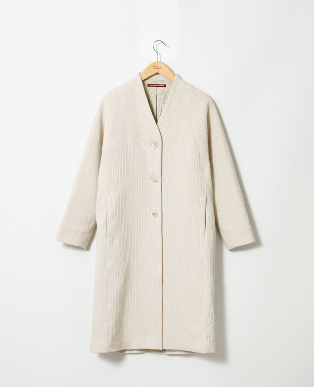 Weiter Mantel Off white