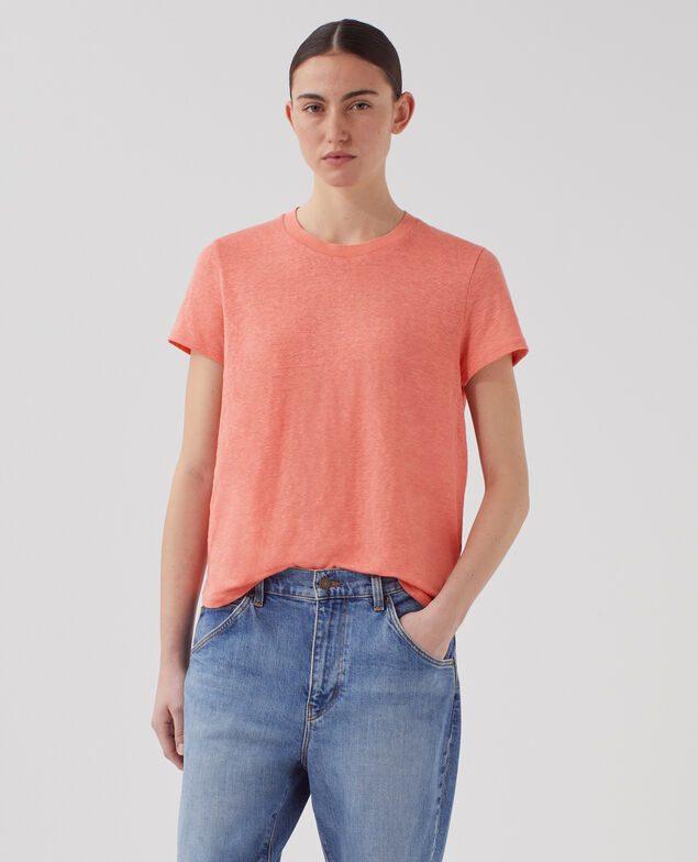 AMANDINE - T-Shirt mit Rundhalsausschnitt aus Baumwolle U120 pink