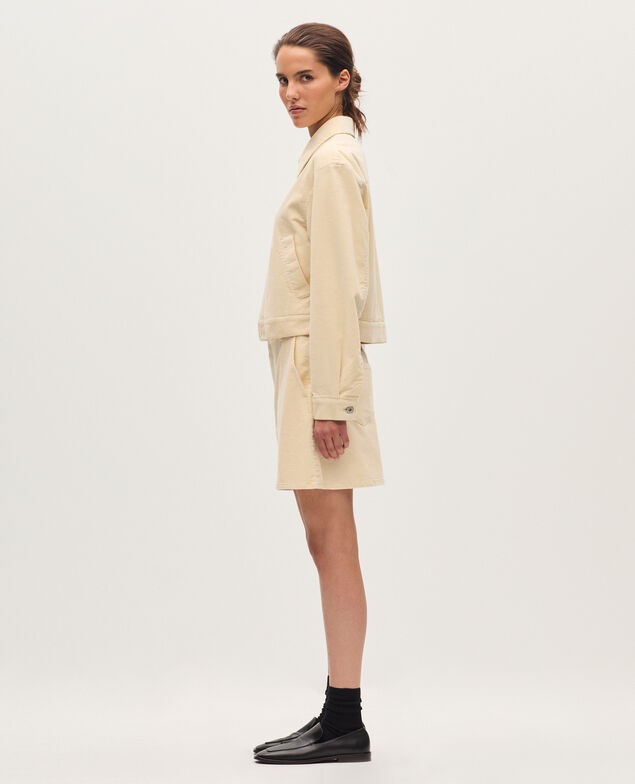 Blouson aus Cord U010 off white