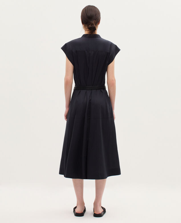Midi-Kleid aus Baumwoll-Voile K080 vulcan gray