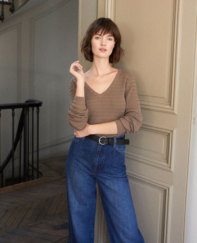 Wendebarer Pullover Braun