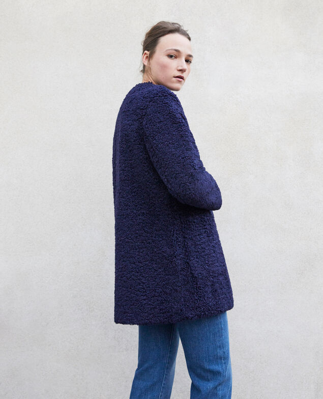 Mantel aus Pelzimitat Peacoat