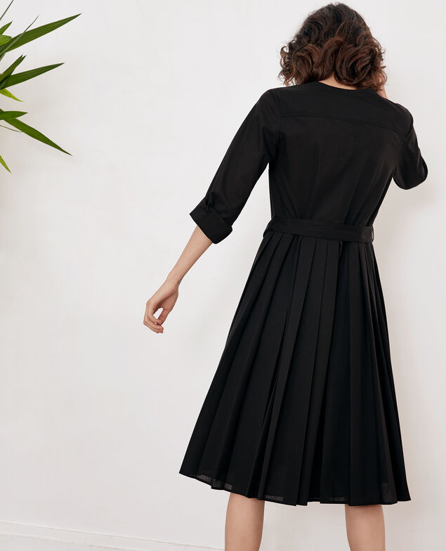 Kleid mit Falte Noir