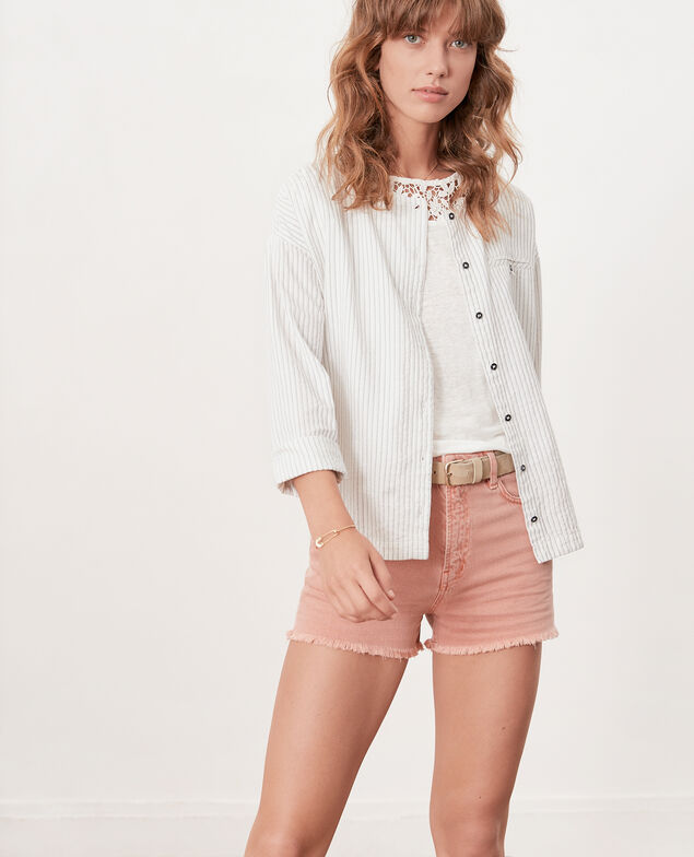 Fransen-Shorts Faded rose