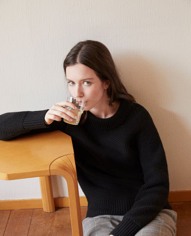 Pullover aus Wolle Noir
