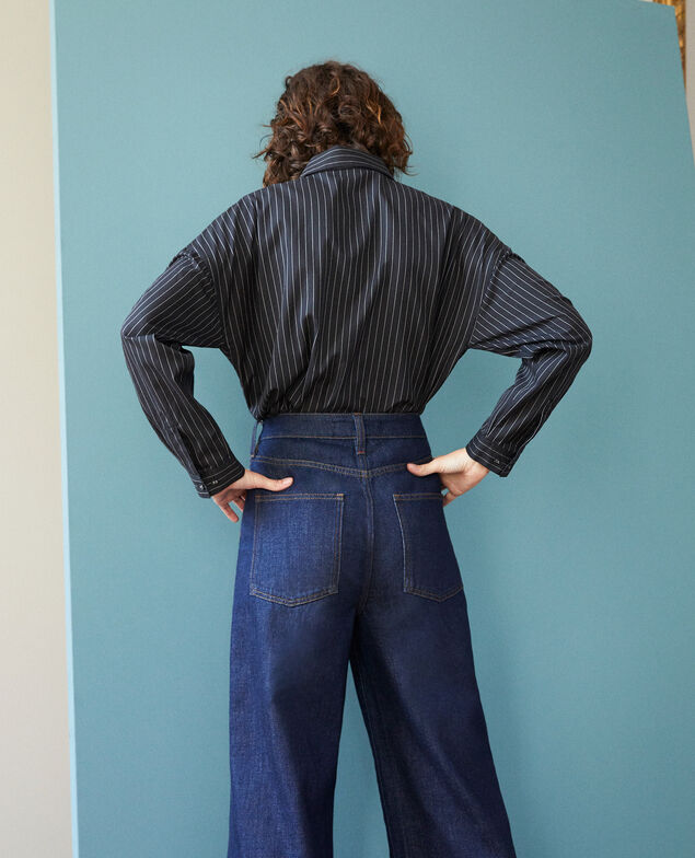 Gerade geschnittene Bluse Noir