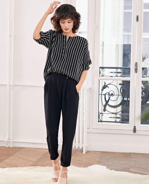 Gestreifte Bluse Black/off white stripes