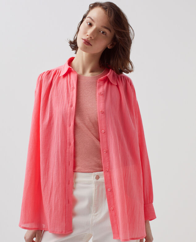 Bluse aus Plissée-Baumwolle H110 lantana