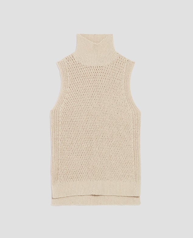 Ärmelloser Pullover H311 oyester gray