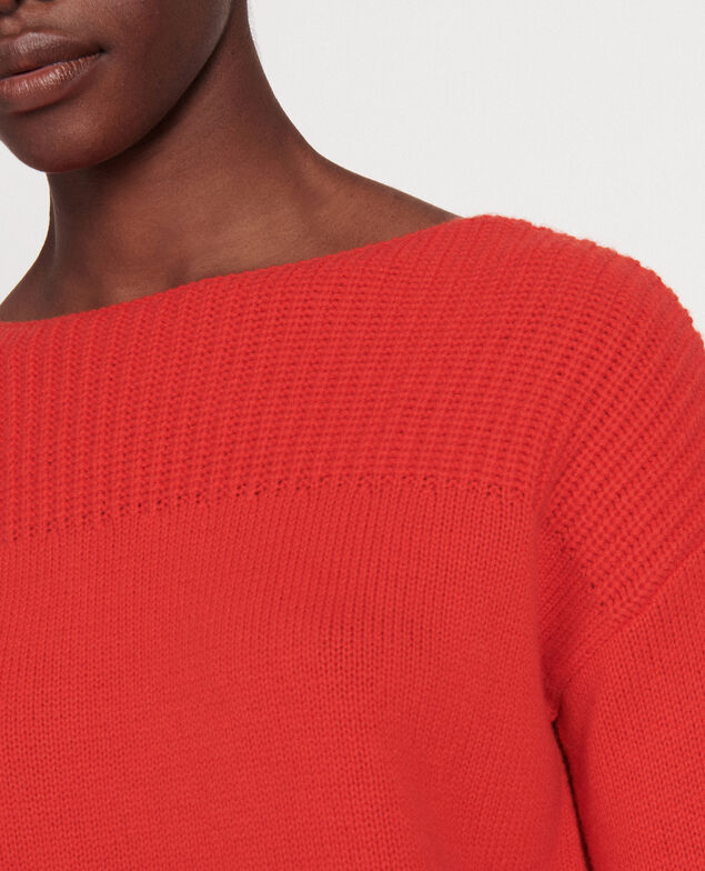 Pullover aus Wolle und Kaschmir Fiery red