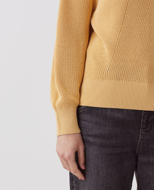 Pullover mit V-Ausschnitt aus Baumwolle J420 moonstone