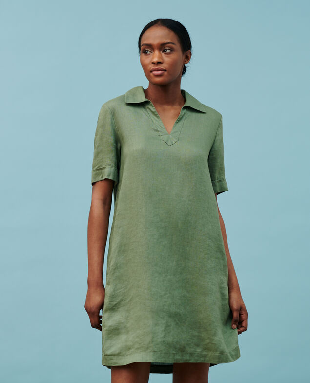 DAISY - Ikonisches Kleid aus Leinen 52 green