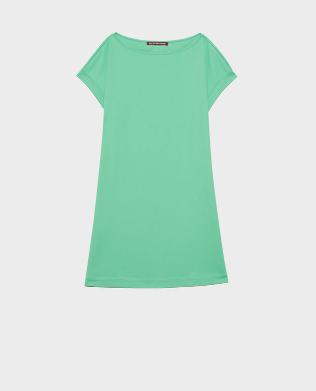Kurzes Kleid aus Bio-Baumwolle Jade cream