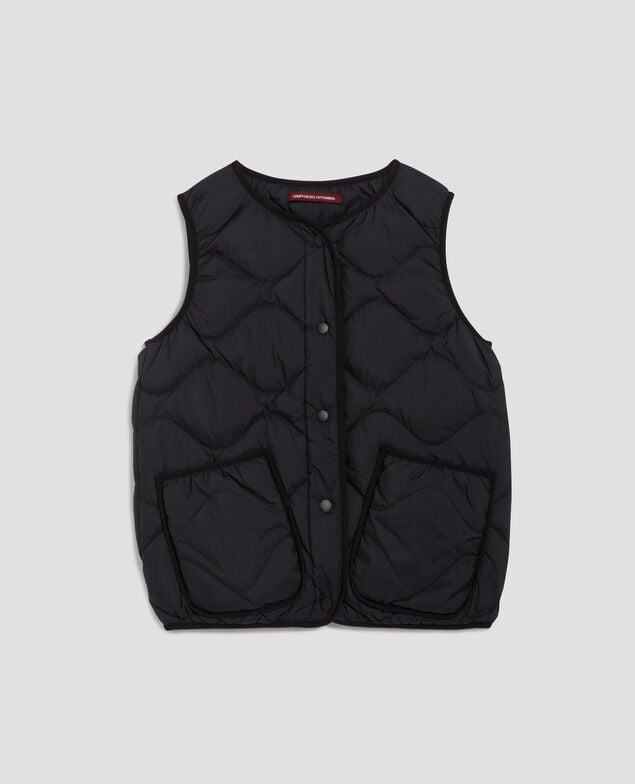 PLUME - Daunenjacke ohne Ärnel H091 black beauty