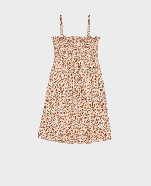 Kurzes Kleid aus Leinen Indie-small-umber
