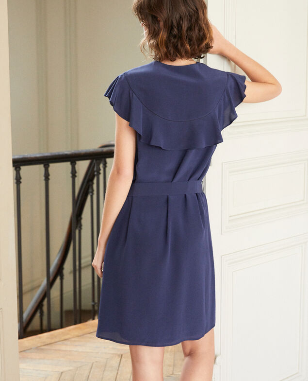 Rüschenkleid Blau