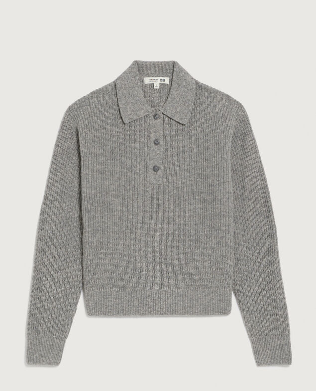 Pullover mit Polokragen U020 light gray