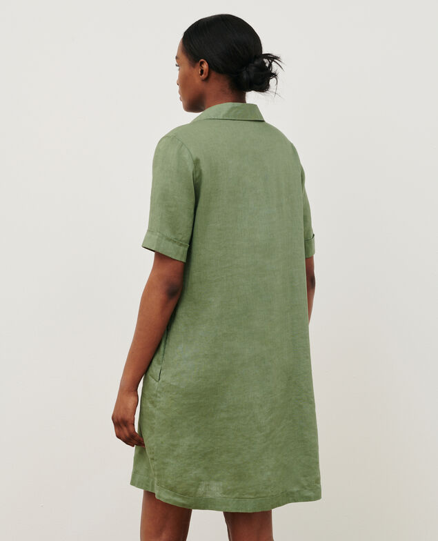 DAISY - Ikonisches Kleid aus Leinen 52 green